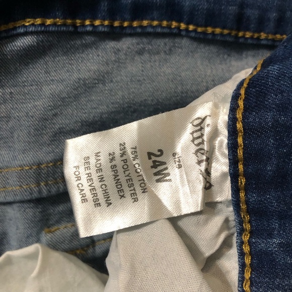 Diverso Jean shorts Bermuda woman’s plus size 24 W Flag stretch soft - Picture 7 of 7